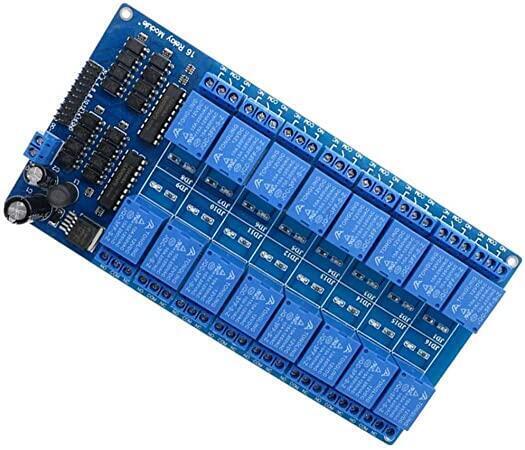 Imagen de Placa De 16 Canales A Relé 12v Con Optoacoplador Led Arduino