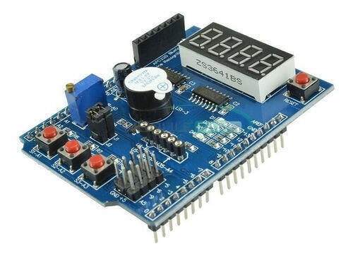 Imagen de Board Shield Multi Funcion 74hc595 Zumbador Botones Arduino