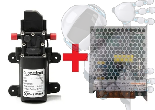 Imagen de Bomba Diafragma 72w Motor 6l/mi 130psi + Fuente 110v 8.4a