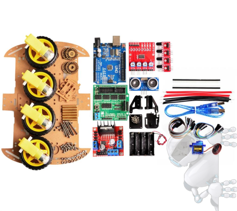 Imagen de KIT ROBOT SMART CAR CARRO ROBOTICO 4WD Arduino