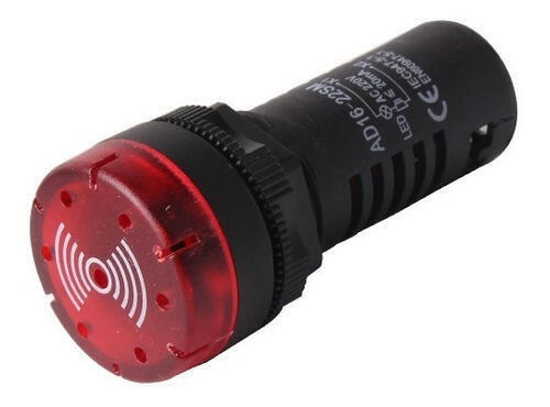 Imagen de Buzzer Zumbador Luminoso Alarma 220v 12v 110v Ac Rojo Industrial