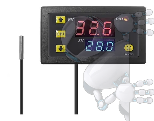 Imagen de Control Digital Temperatura W3230 Industrial Incubadora 110v