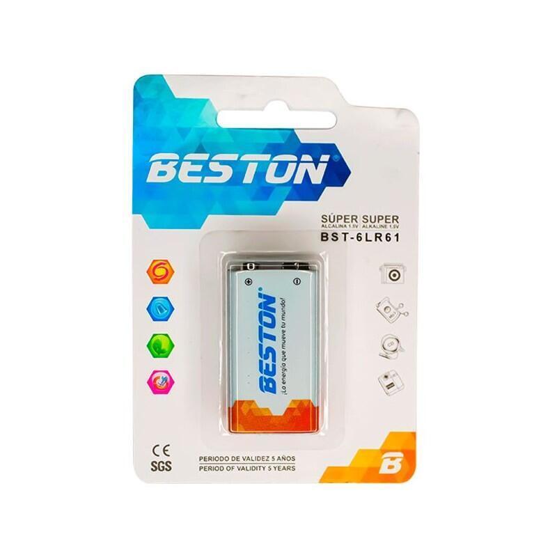 Imagen de BATERÍA 9V 6LR61 CUADRADA ALCALINA BST-9V-6LR61