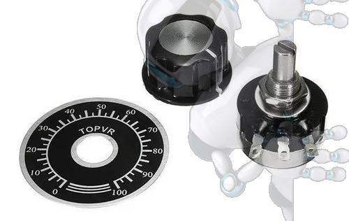 Imagen de Potenciometro Industrial Rv24yn 20s B502 5k Con Perilla