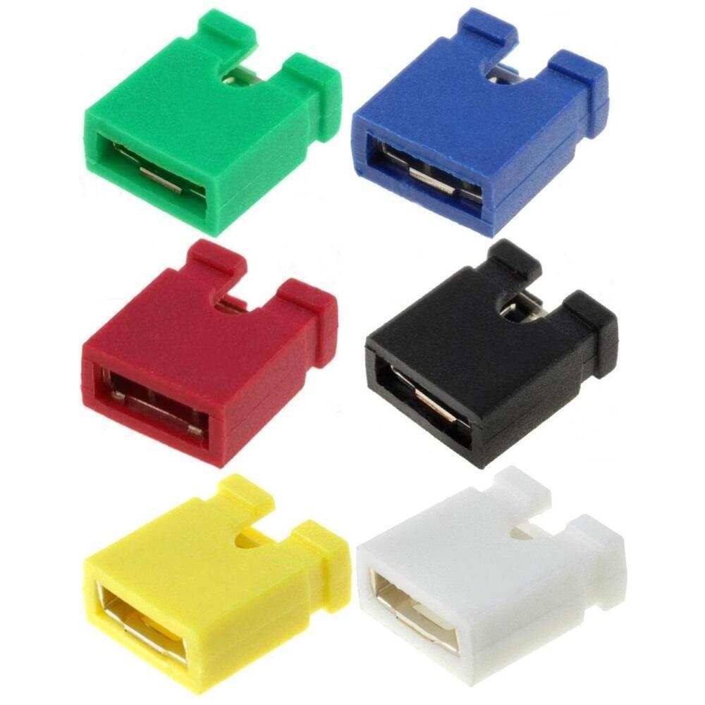 Imagen de Kit 10 Conector Jumper 2.54 mm 2P Colores