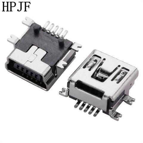 Imagen de Pack 10 CONECTOR MINI USB TIPO B 5 PINES HEMBRA SMD