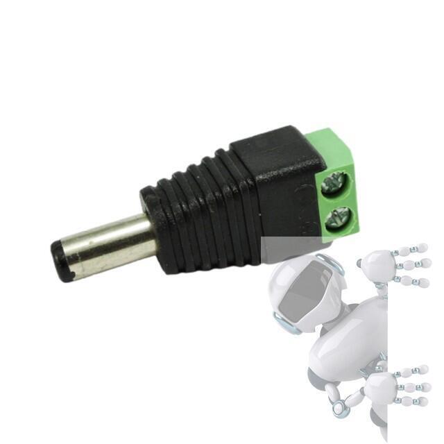 Imagen de Kit 2 Conector Jack 5.5x2.1 mm Macho a Bornera Block 2P