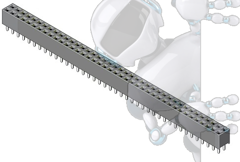 Imagen de Kit 3 REGLETA HEMBRA 2.54MM 2X40P