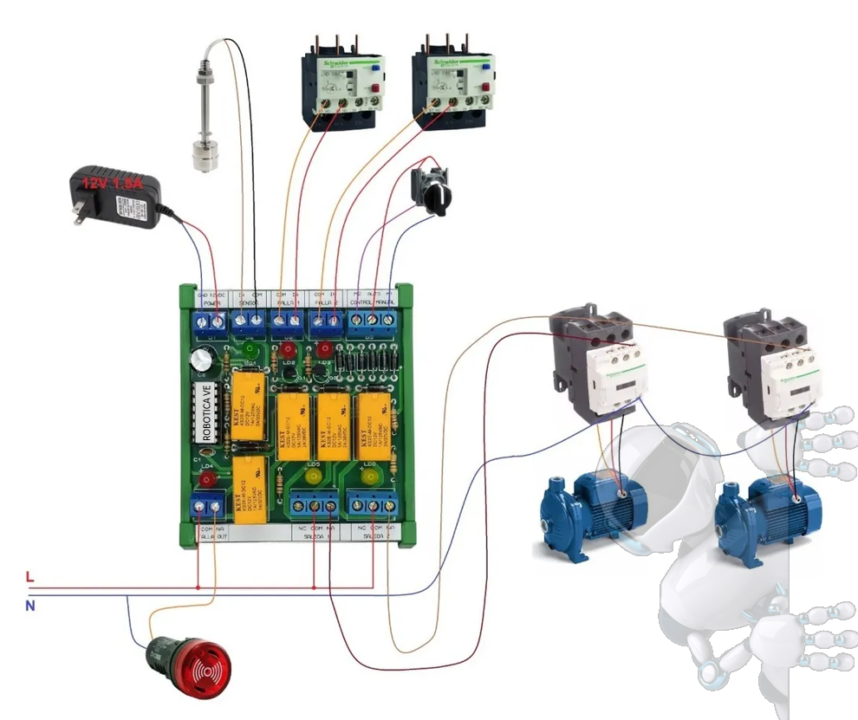 Imagen de Modulo Alternador Control De Motores V1.0 Bombas Compresores