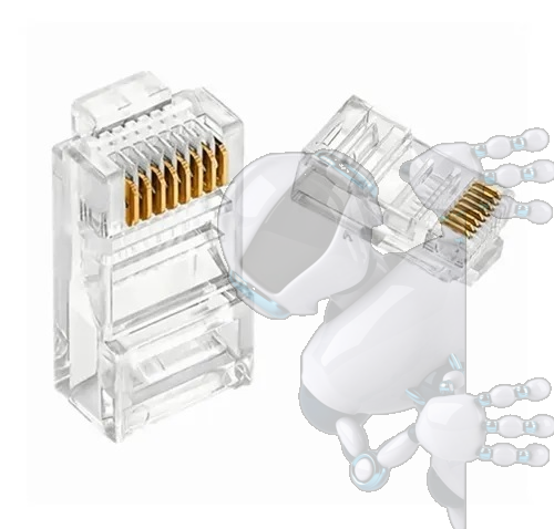 Imagen de Kit 10 Conector Plug RJ45 Para Cable UTP