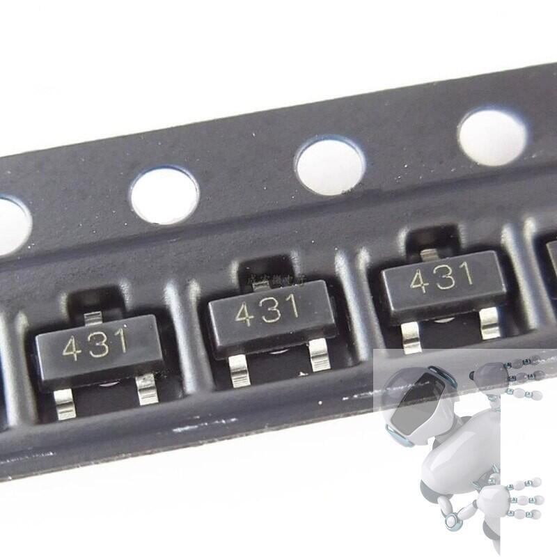 Imagen de Kit 2 REGULADOR DE DERIVACIÓN AJUSTABLE TL431 SMD SOT-23