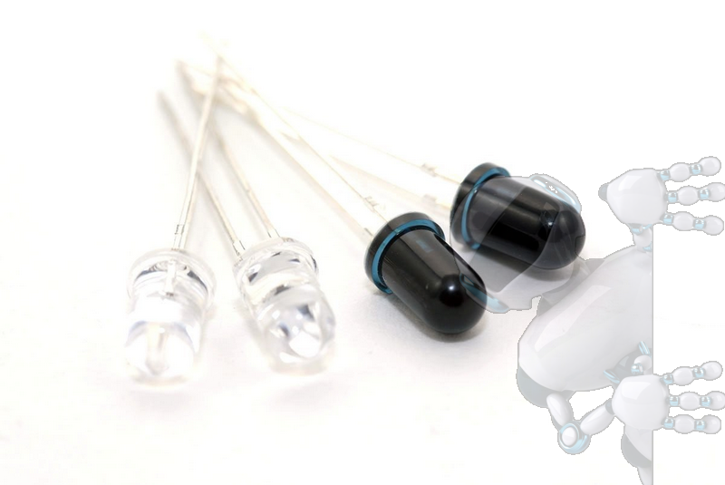 Imagen de Paquete 2 pares LED Infrarrojo Receptor y Emisor 5mm