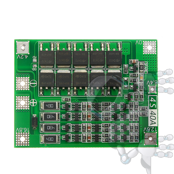 Imagen de MÓDULO DE CARGA Y PROTECCIÓN BMS HW-391 CUATRO BATERÍAS 18650 CON BALANCEADOR