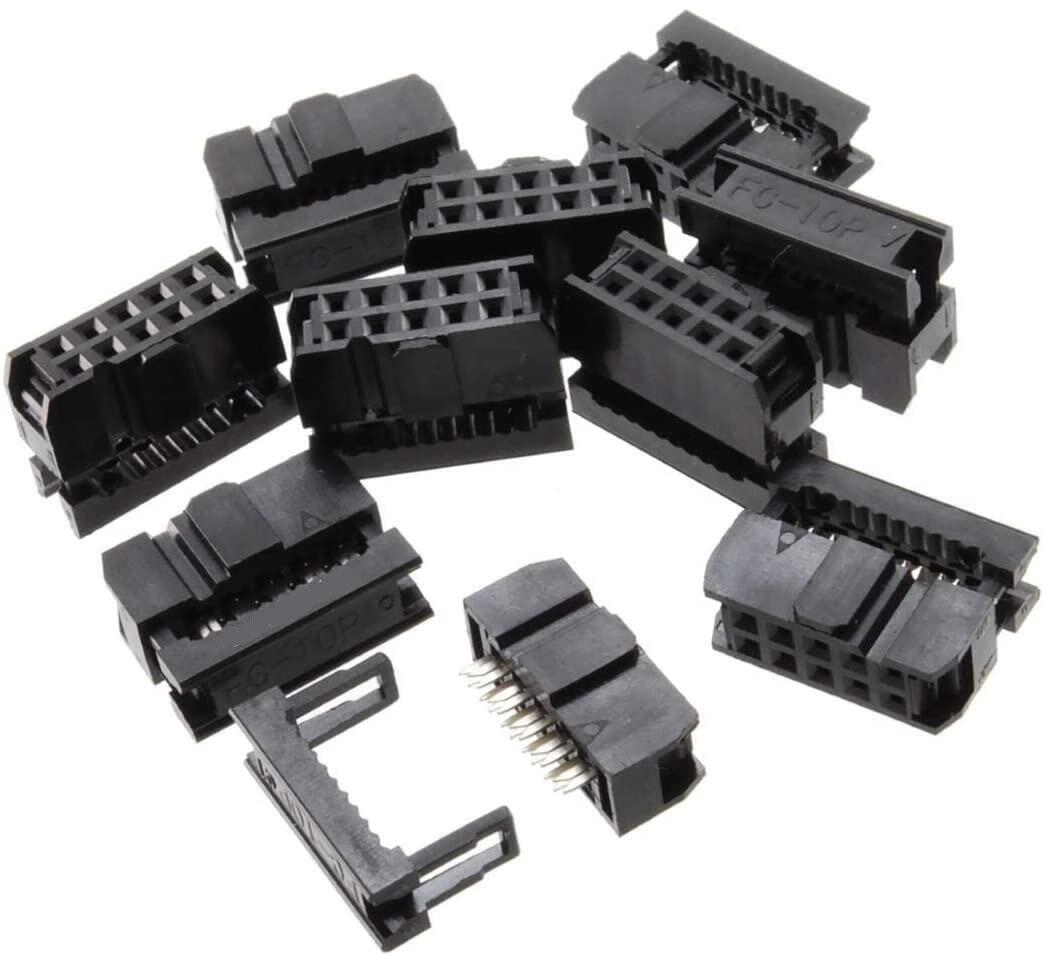 Imagen de Pack 3 CONECTOR IDC FC-10P 2x5P HEMBRA PARA CABLE PLANO RIBBON