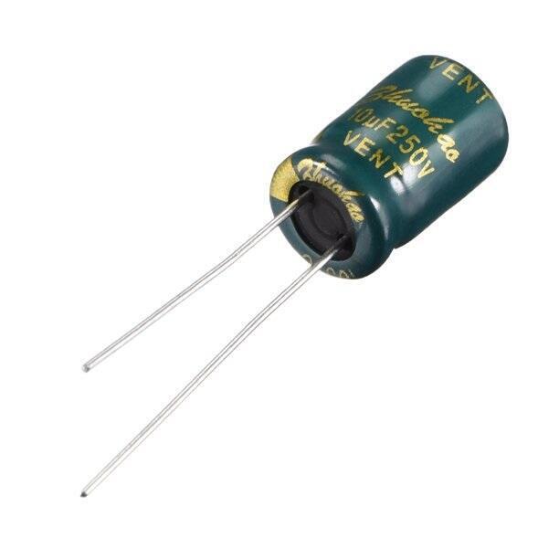 Imagen de Pack 10 Capacitor Electrolítico De Aluminio 10uF 250V 8x12
