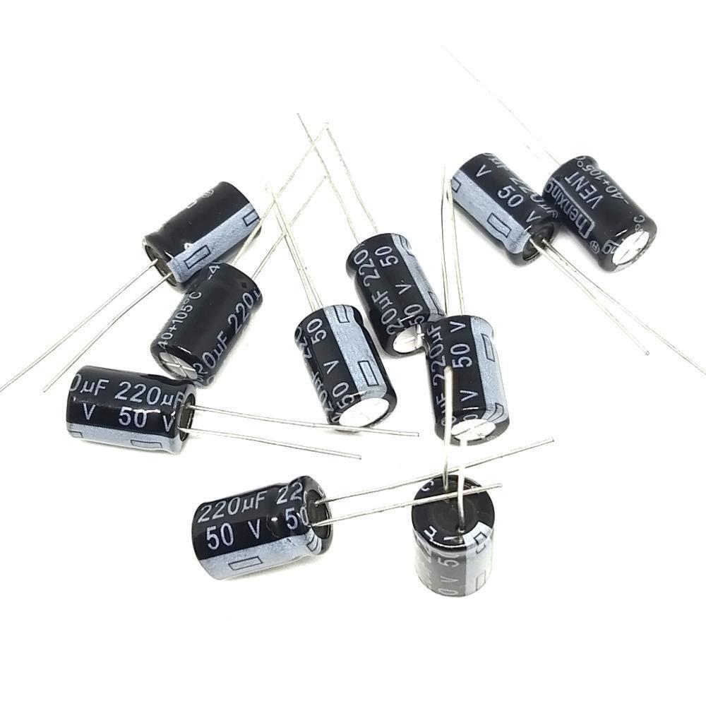 Imagen de Capacitor Electrolítico De Aluminio 220uF 50V 8x12 mm