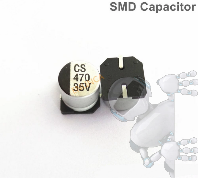 Imagen de Kit 4 Capacitor Electrolítico De Aluminio 470 uF 35V 10x10.2 mm SMD