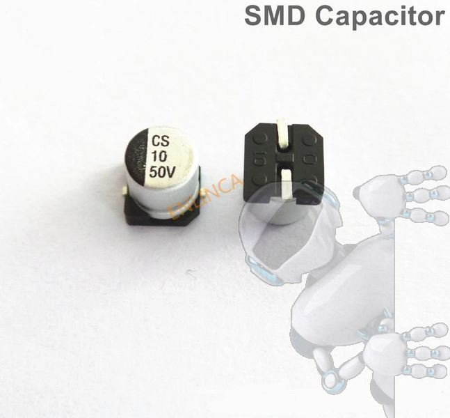 Imagen de Kit 4 Capacitor Electrolítico De Aluminio 10 uF 50V 5x5 mm SMD