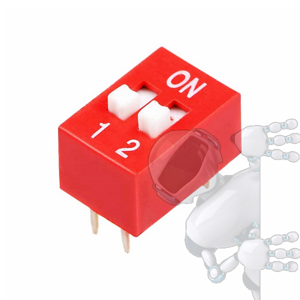 Imagen de DIP Switch de 2 Posiciones Rojo