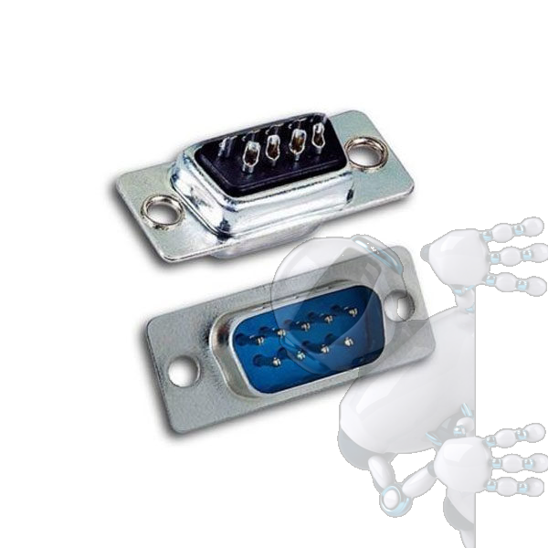 Imagen de Kit 2 Socket Conector DB9 Macho Para Soldar