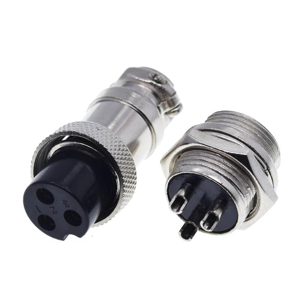 Imagen de Conector De Aviación GX16 3P Macho-Hembra