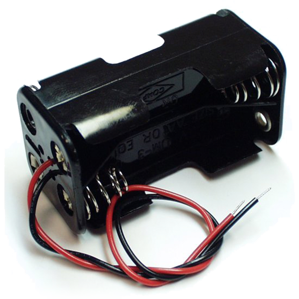 Imagen de Portapilas Cuadrado Aa X4 Esqueleto