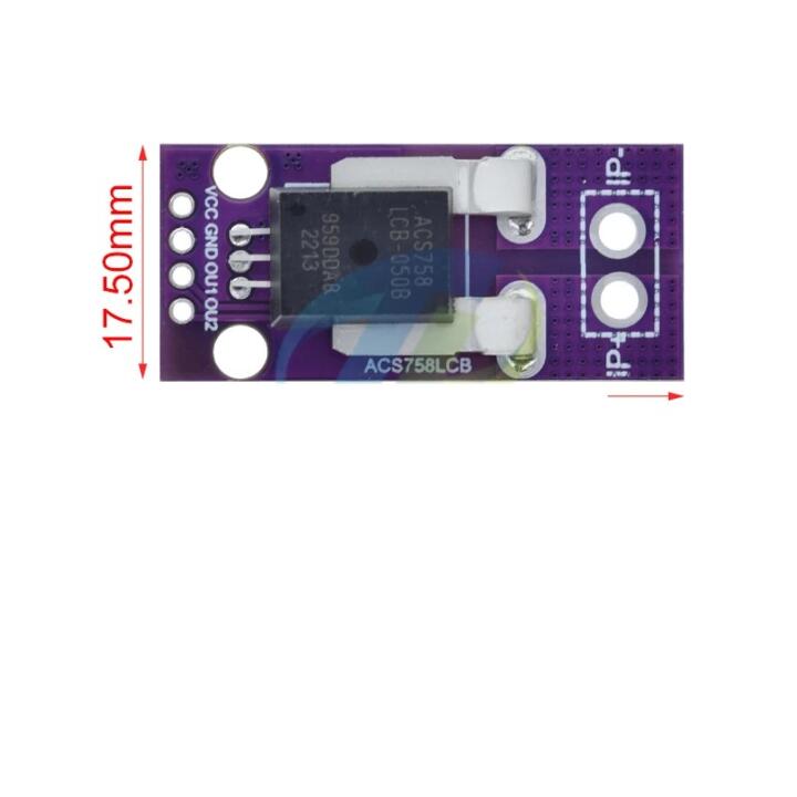 Imagen de Sensor De Corriente Acs758 50a Acs758lcb-050b Efecto Hall
