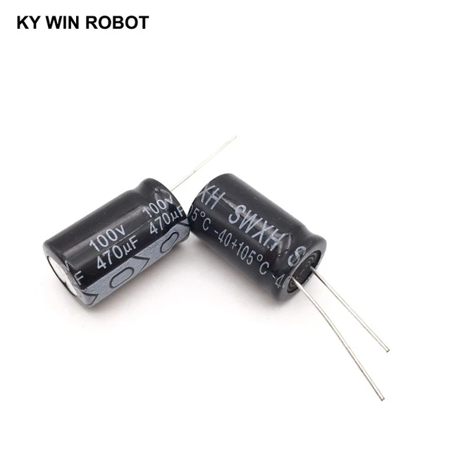 Imagen de CAPACITOR ELECTROLÍTICO DE ALUMINIO 470UF 100V 16X25 MM