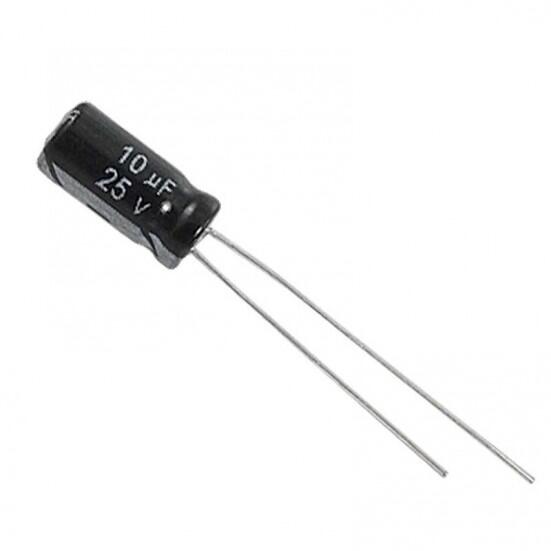 Imagen de Capacitor Electrolítico De Aluminio 10uF 25V 4x7 mm