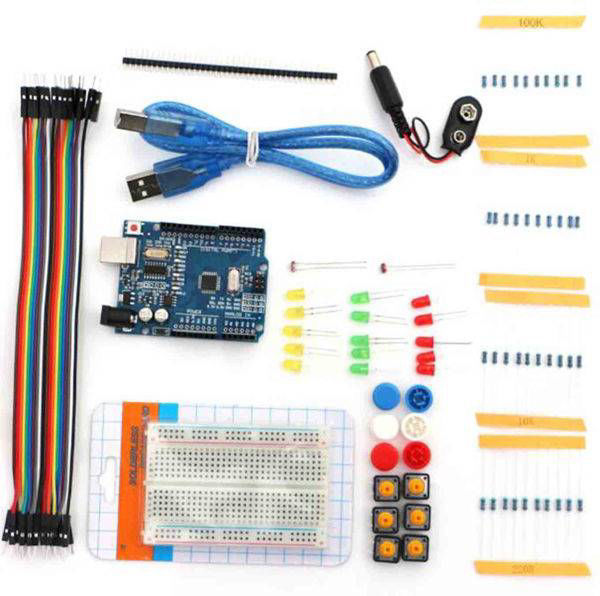 Imagen de Kit Inicio Arduino Uno R3 Mas Componentes Iniciacion