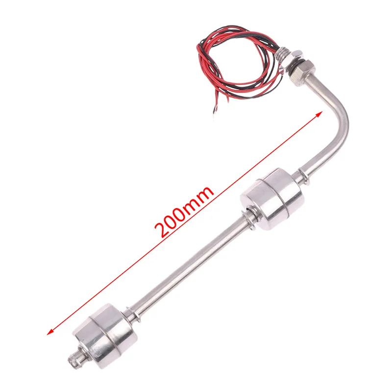 Imagen de Sensor De Nivel Flotador Acero Inoxidable Doble 21.7cmt curvo