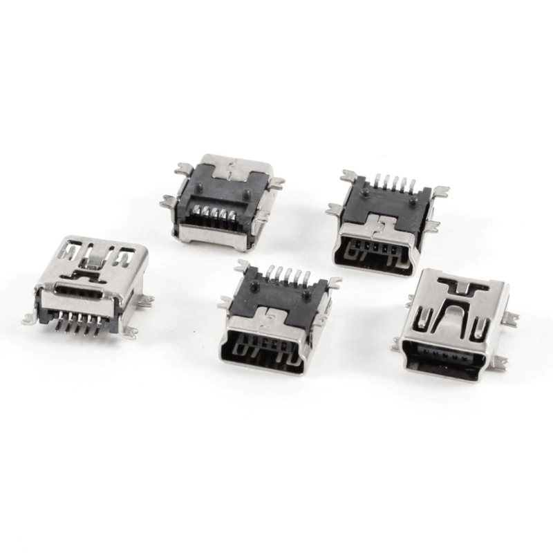 Pack 10 CONECTOR MINI USB TIPO B 5 PINES HEMBRA SMD - Imagen 3