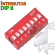 DIP Switch de 8P Rojo
