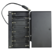 Caja Porta Baterías AA x8 Con Tapa Y Conector Jack 5.5x2.1 mm