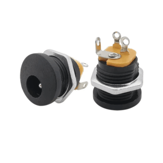 Conector 5,5x2,1mm, Dc, Con Tuerca Para Panel