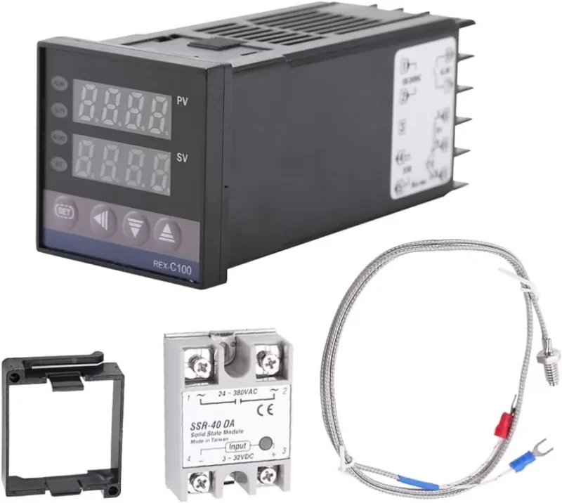 Kit Controlador Pid Temperatura Rex-c100 Relay Y Termocupla