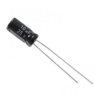 Capacitor Electrolítico De Aluminio 10uF 25V 4x7 mm