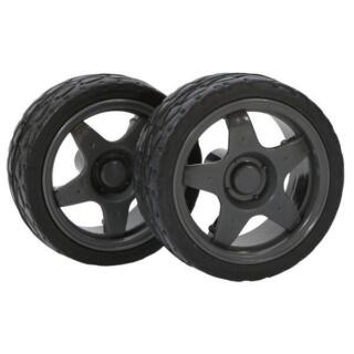 Rueda Llanta Wheel Carro rin negro Robot Diametro 67mm