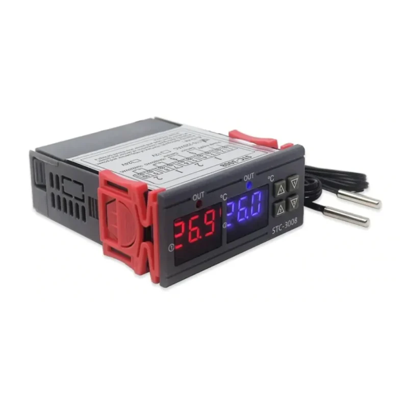 Termostato Digital Doble Refrigeración Incubadora Cultivo Stc3008 2 Sensores